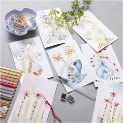 Mini Kreativ Set Sticken, Gem&auml;lde mit Stickerei, Sortierte Farben, 1 Pck