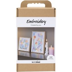Kreativ Set Stickereien, Bilder, Pastellfarben, 1 Pck