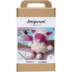 Kreativ Set Amigurumi, Schaf, Pink, Creme, 1 Pck