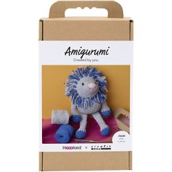 Kreativ Set Amigurumi, L&ouml;we, Marineblau, Hellgrau, 1 Pck