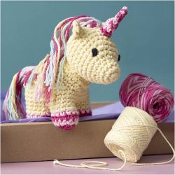 Kreativ Set Amigurumi, Einhorn, Regenbogenfarben, 1 Pck
