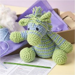 Kreativ Set Amigurumi, Zebra, Hellblau, Hellgr&uuml;n, 1 Pck