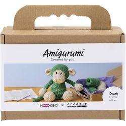 Kreativ Set Amigurumi, Affe, Gr&uuml;n, Creme, 1 Pck