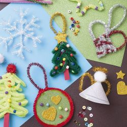 Gruppen-Kreativset Bunte Weihnachten, Weihnachtsfiguren, Sortierte Farben, 1 Pck