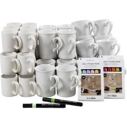 Gruppen-Kreativset Porzellanbecher